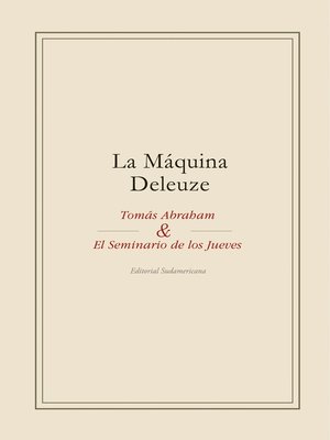 cover image of La máquina Deleuze
